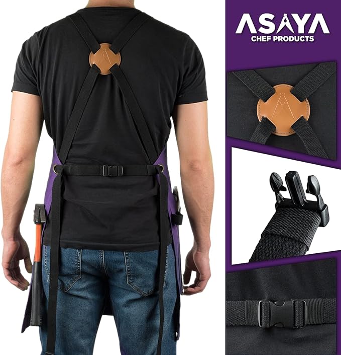 Chef/BBQ/Work Apron - Purple - with Bottle Opener and Hand Towel