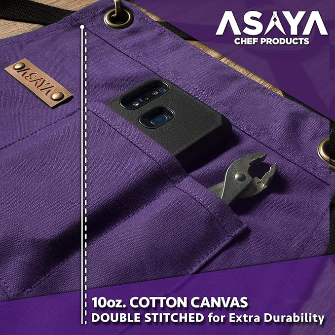 Chef/BBQ/Work Apron - Purple - with Bottle Opener and Hand Towel