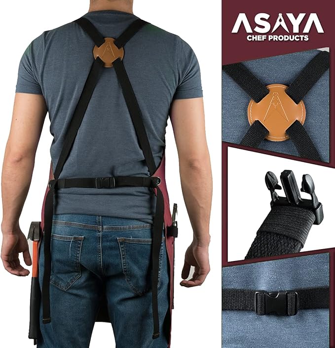Chef/BBQ/Work Apron - Red - with Bottle Opener and Hand Towel