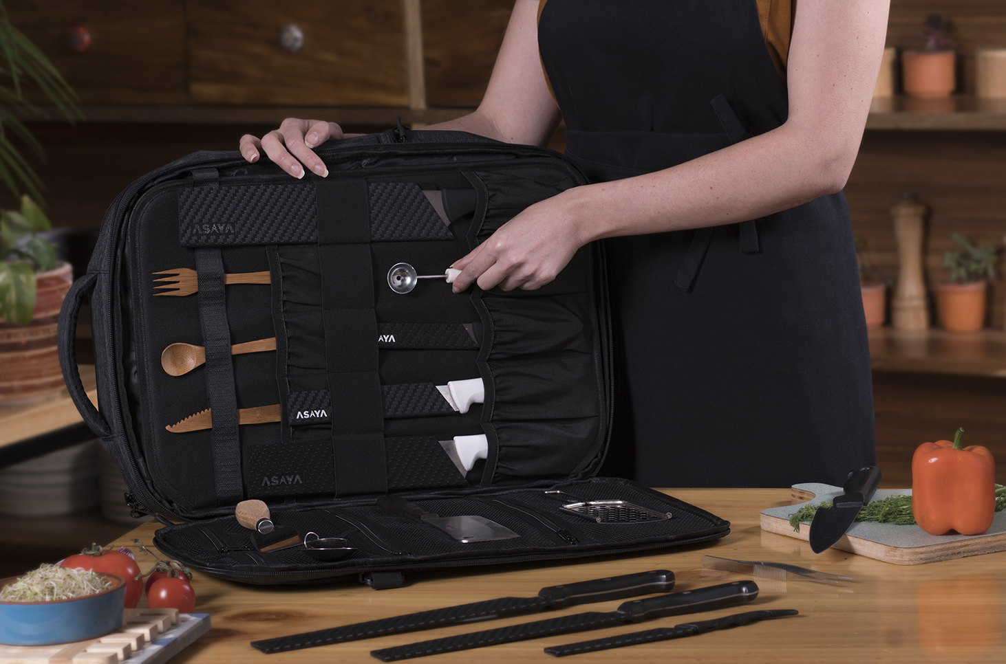30+ Pocket Knife Backpack + 20 Pocket Knife Roll Bag