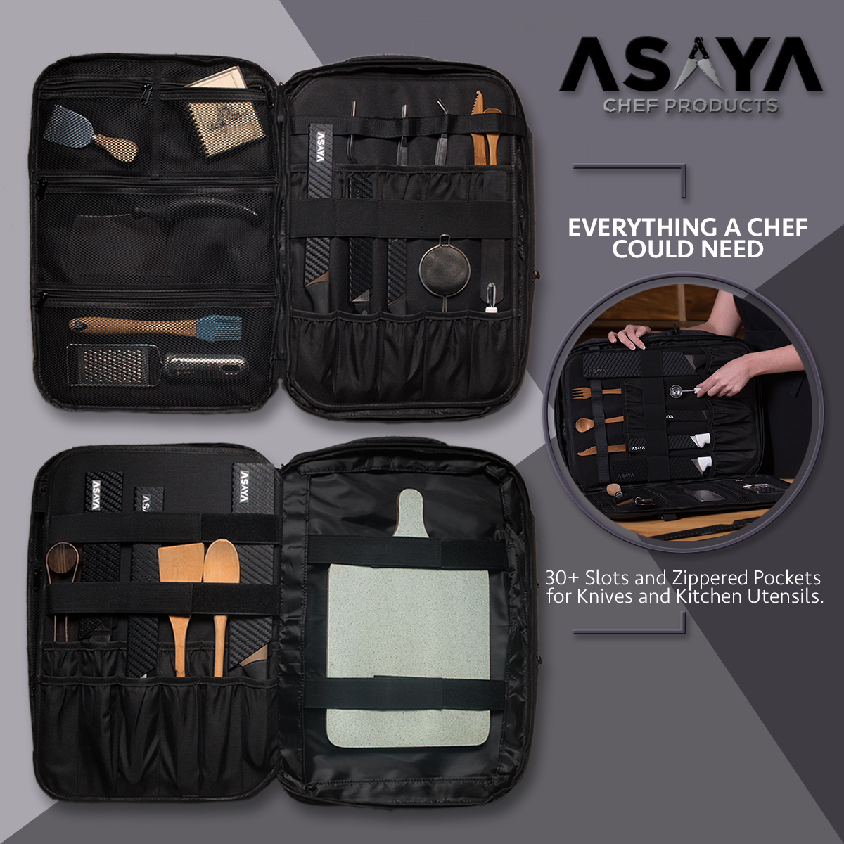 30+ Pocket Knife Backpack + 20 Pocket Knife Roll Bag