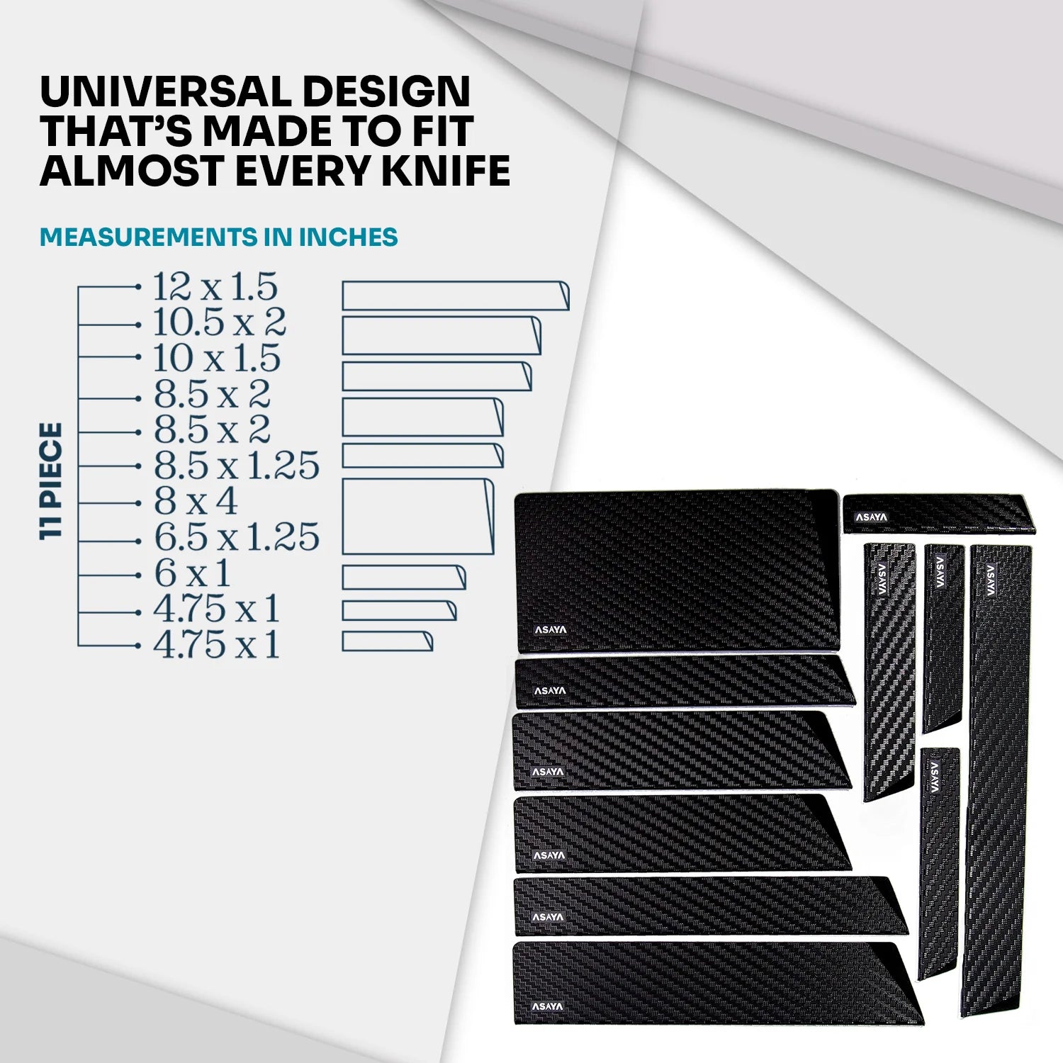 Professional Knife Edge Guards - Universal Blade Covers - Made to Fit Most Knives (11Pcs)