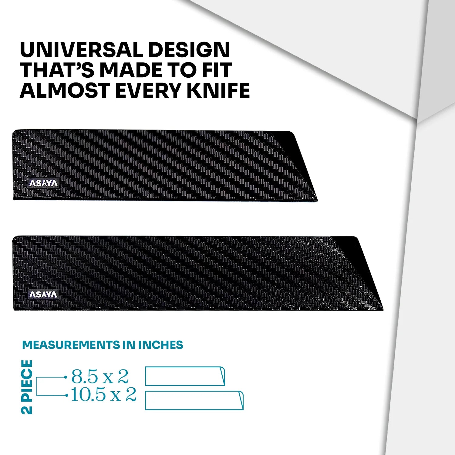 Professional Knife Edge Guards - Universal Blade Covers - Made to Fit Most Knives (2 Piece L)