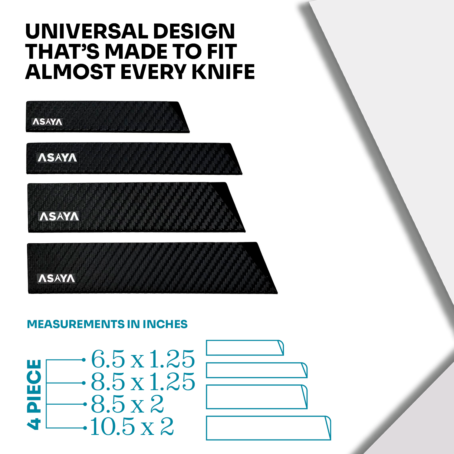 Professional Knife Edge Guards - Universal Blade Covers - Made to Fit Most Knives (4Pcs)