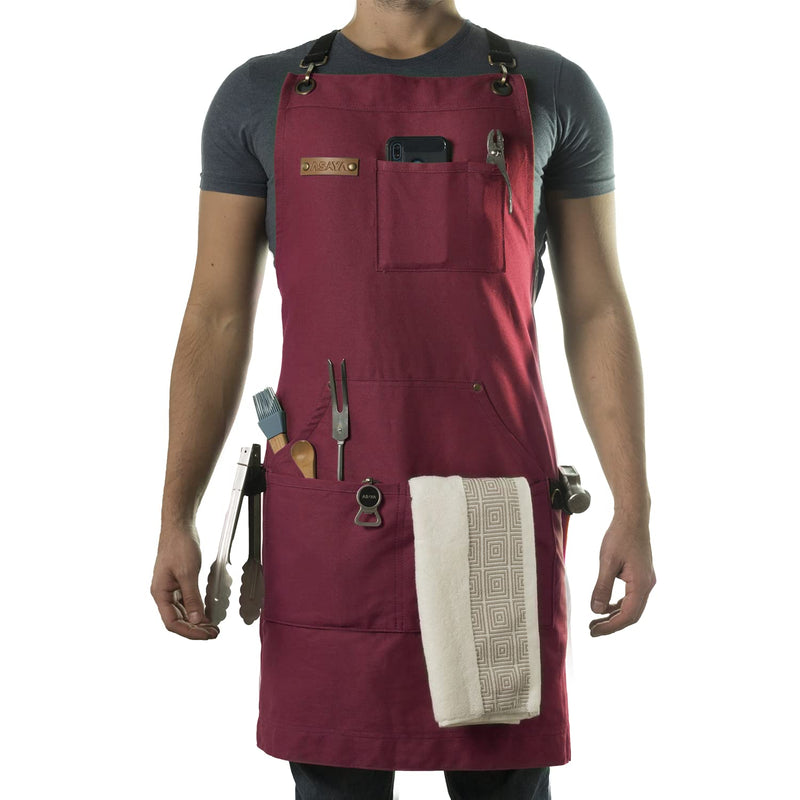 Chef/BBQ/Work Apron with Bottle Opener and Hand Towel