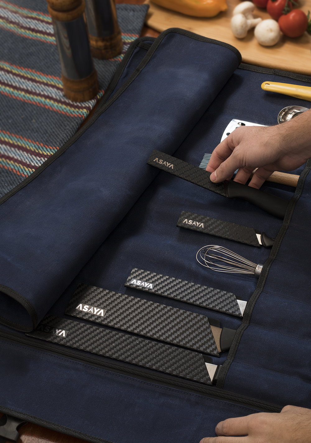 10 Slot Canvas Knife Roll