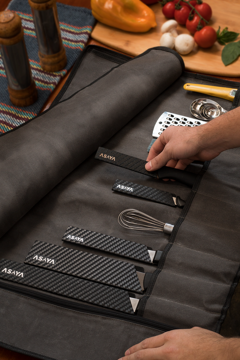 10 Slot Canvas Knife Roll