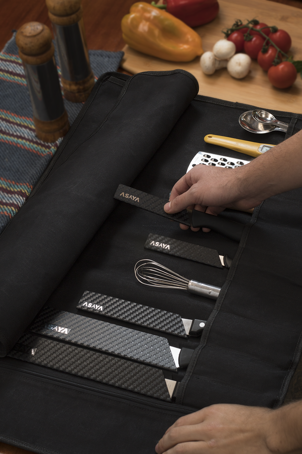 10 Slot Canvas Knife Roll