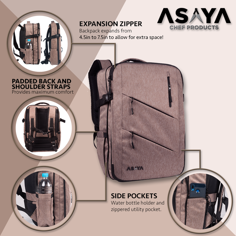 30+ Pocket Knife Backpack + 20 Pocket Knife Roll Bag