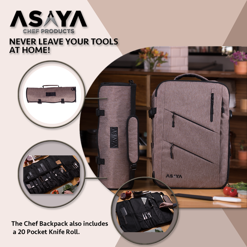 30+ Pocket Knife Backpack + 20 Pocket Knife Roll Bag