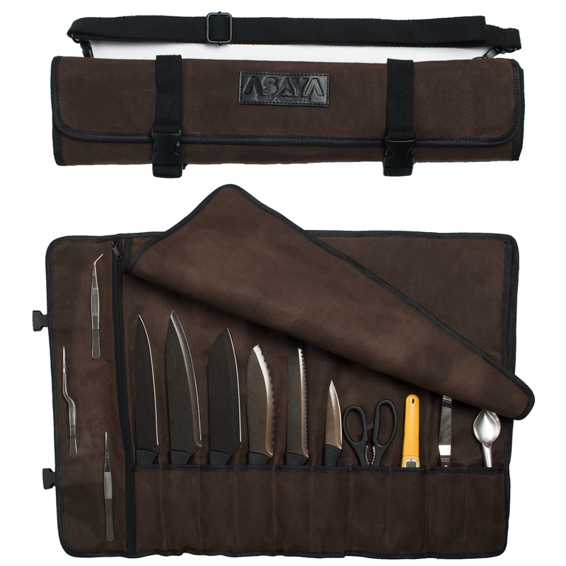 10 Slot Canvas Knife Roll