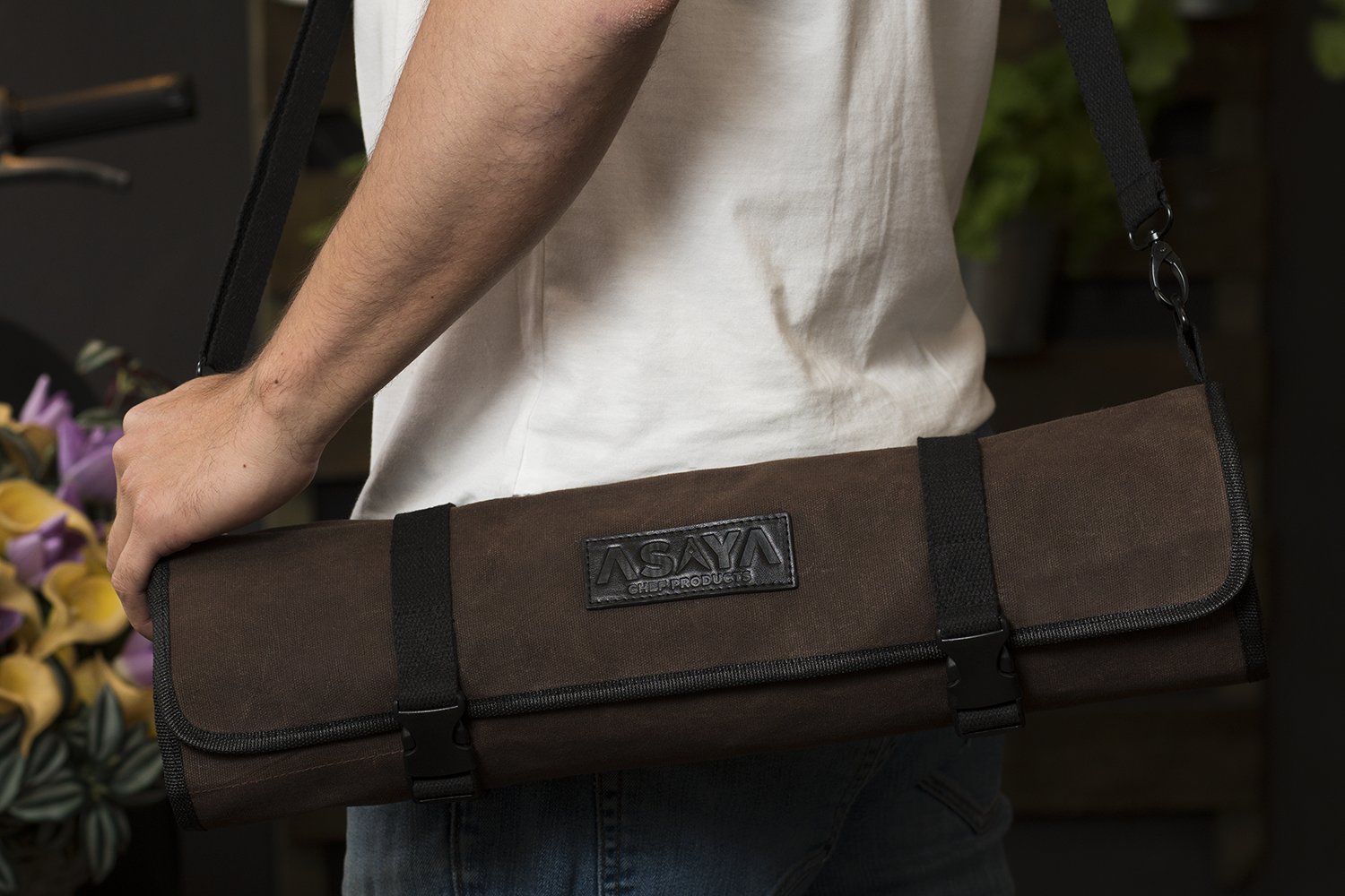 10 Slot Canvas Knife Roll