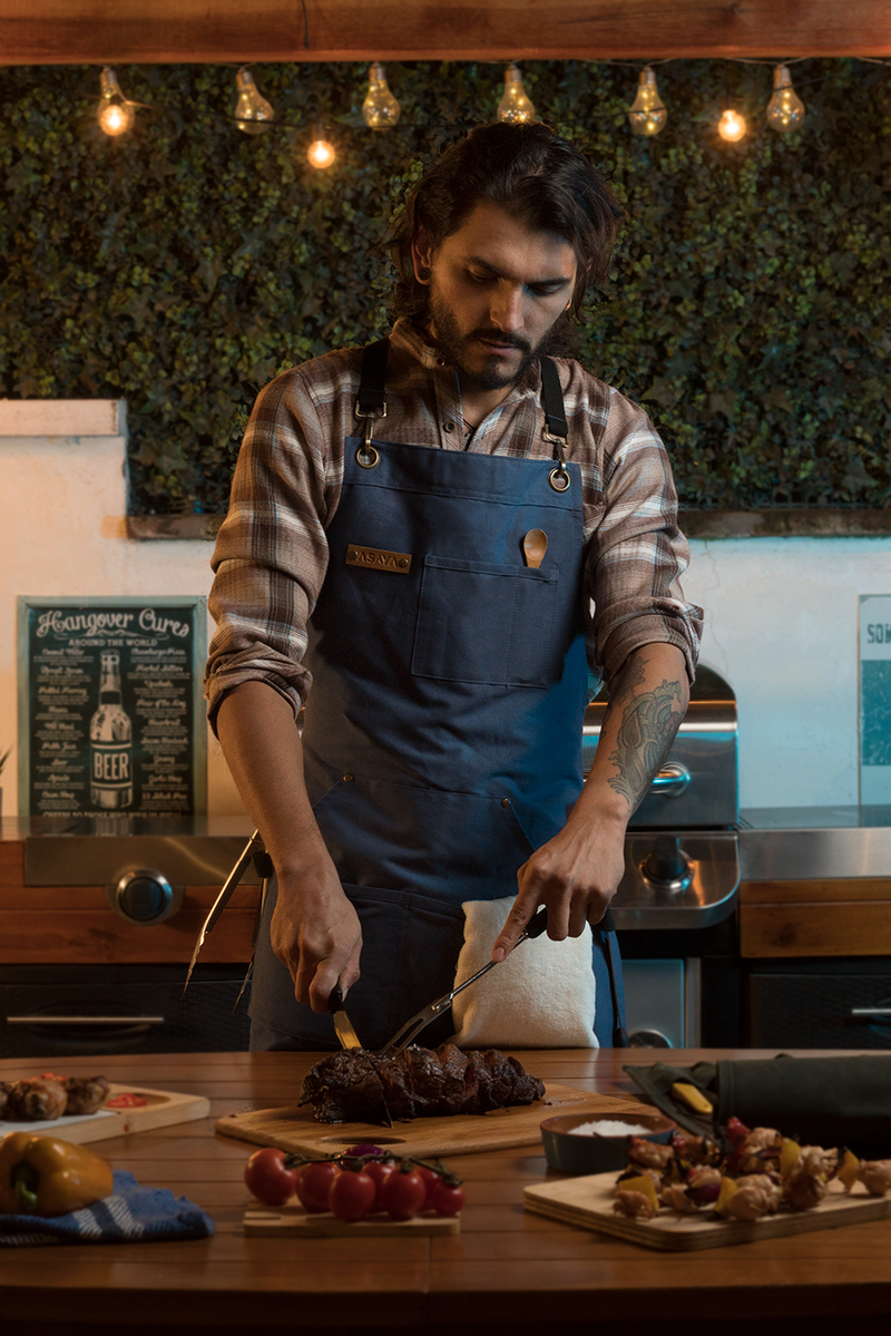 Chef/BBQ/Work Apron with Bottle Opener and Hand Towel