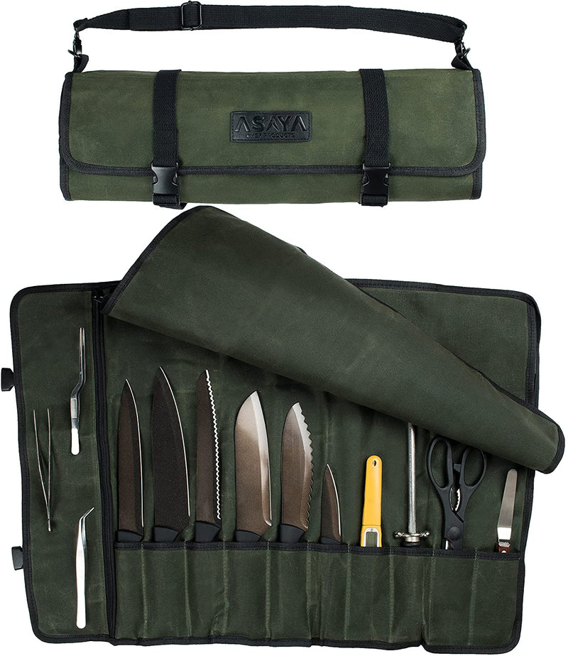 10 Slot Canvas Knife Roll