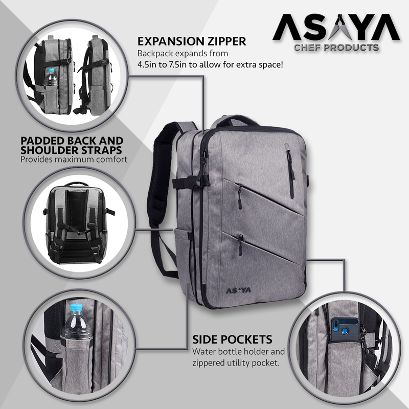 30+ Pocket Knife Backpack + 20 Pocket Knife Roll Bag