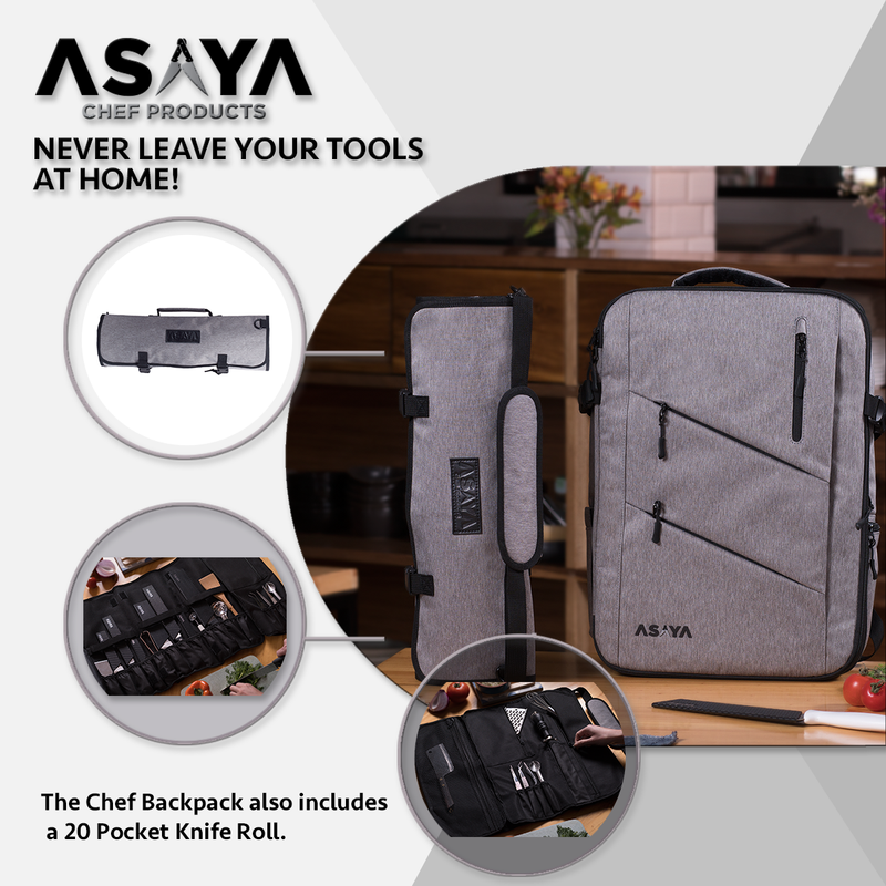 30+ Pocket Knife Backpack + 20 Pocket Knife Roll Bag