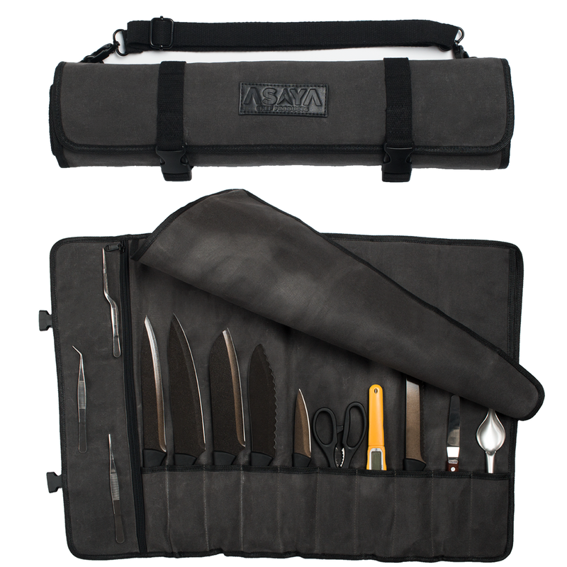 10 Slot Canvas Knife Roll