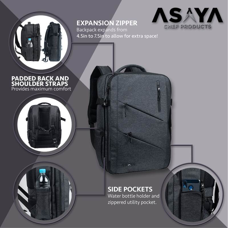 30+ Pocket Knife Backpack + 20 Pocket Knife Roll Bag