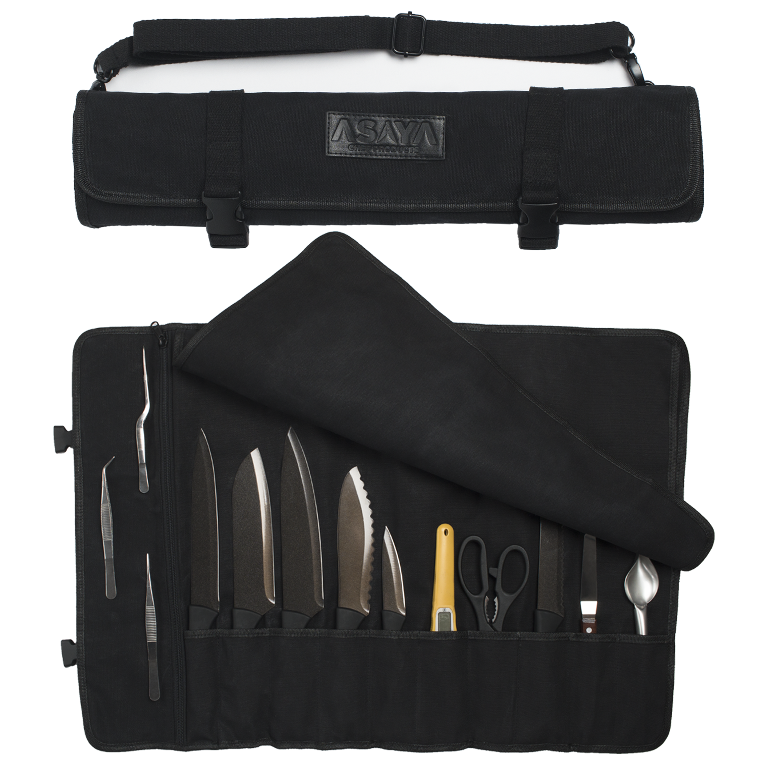 10 Slot Canvas Knife Roll