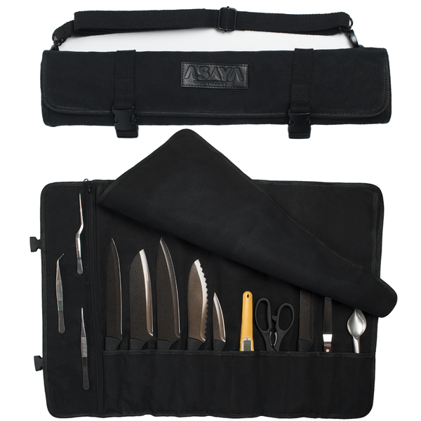 10 Slot Canvas Knife Roll