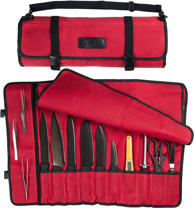 10 Slot Canvas Knife Roll